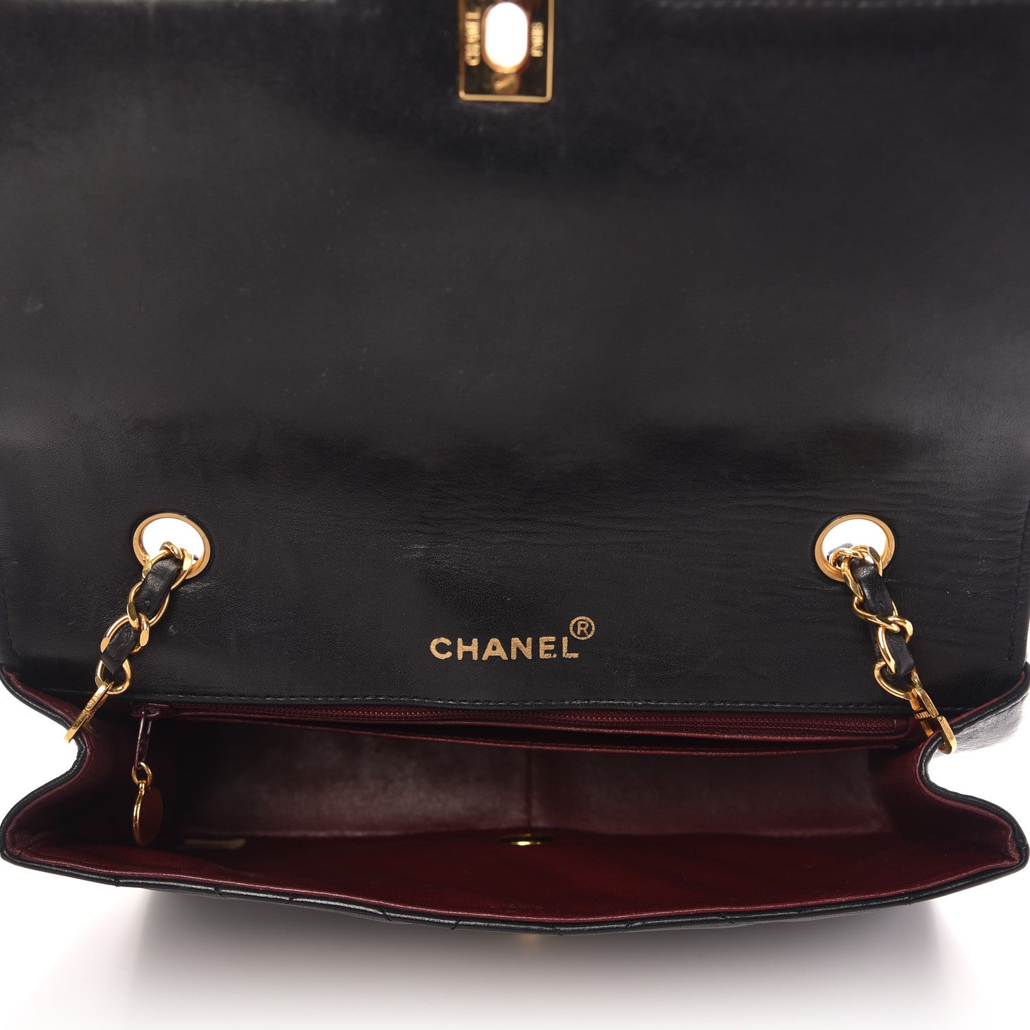 Chanel Lambskin Quilted Medium Single Flap Black 5 of 10