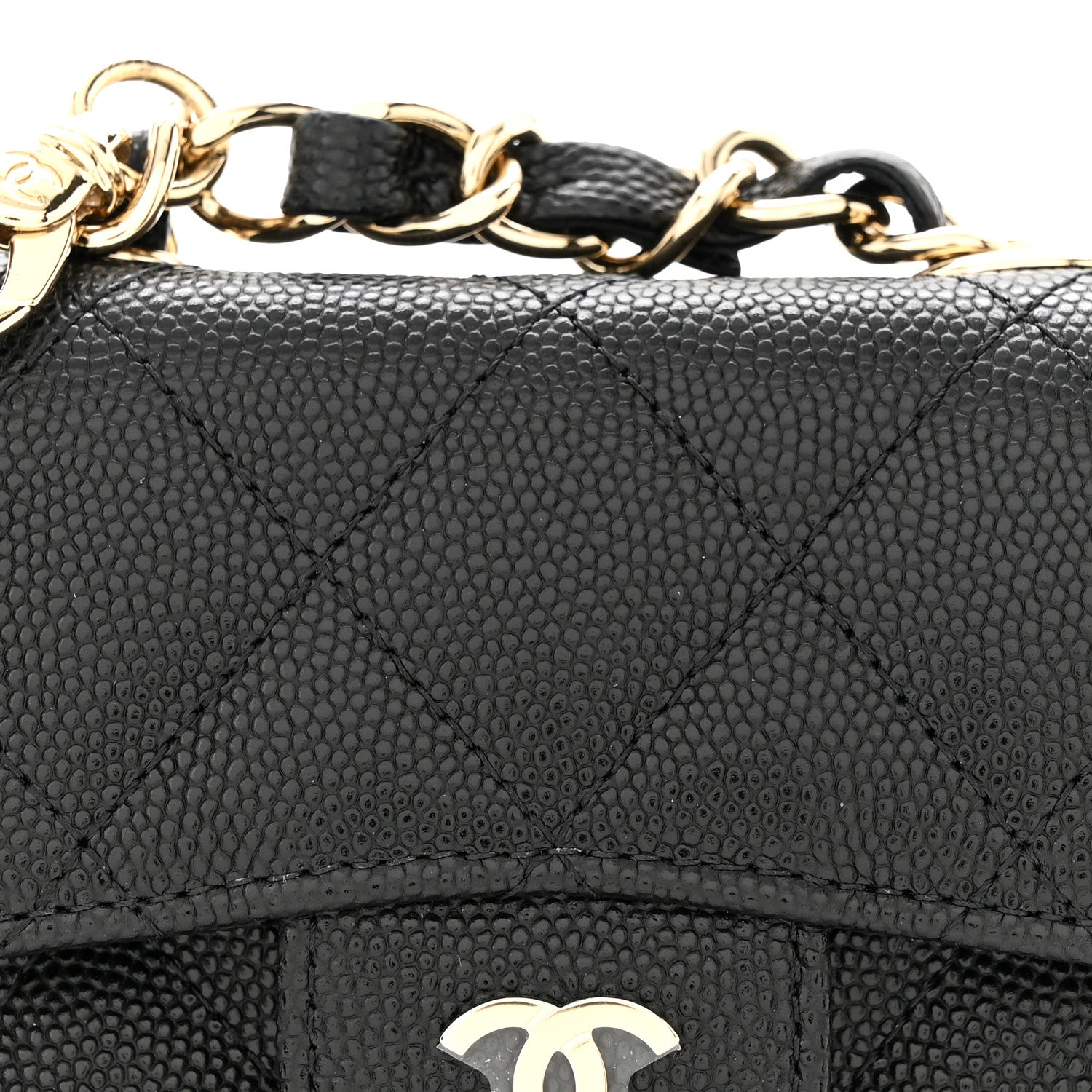 Chanel Caviar Quilted Mini Chain Belt Bag Black 9 of 11