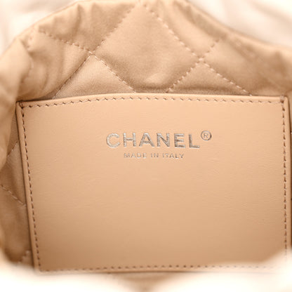 Chanel Shiny Calfskin Quilted Rainbow Mini Chanel 22 White 6 of 10