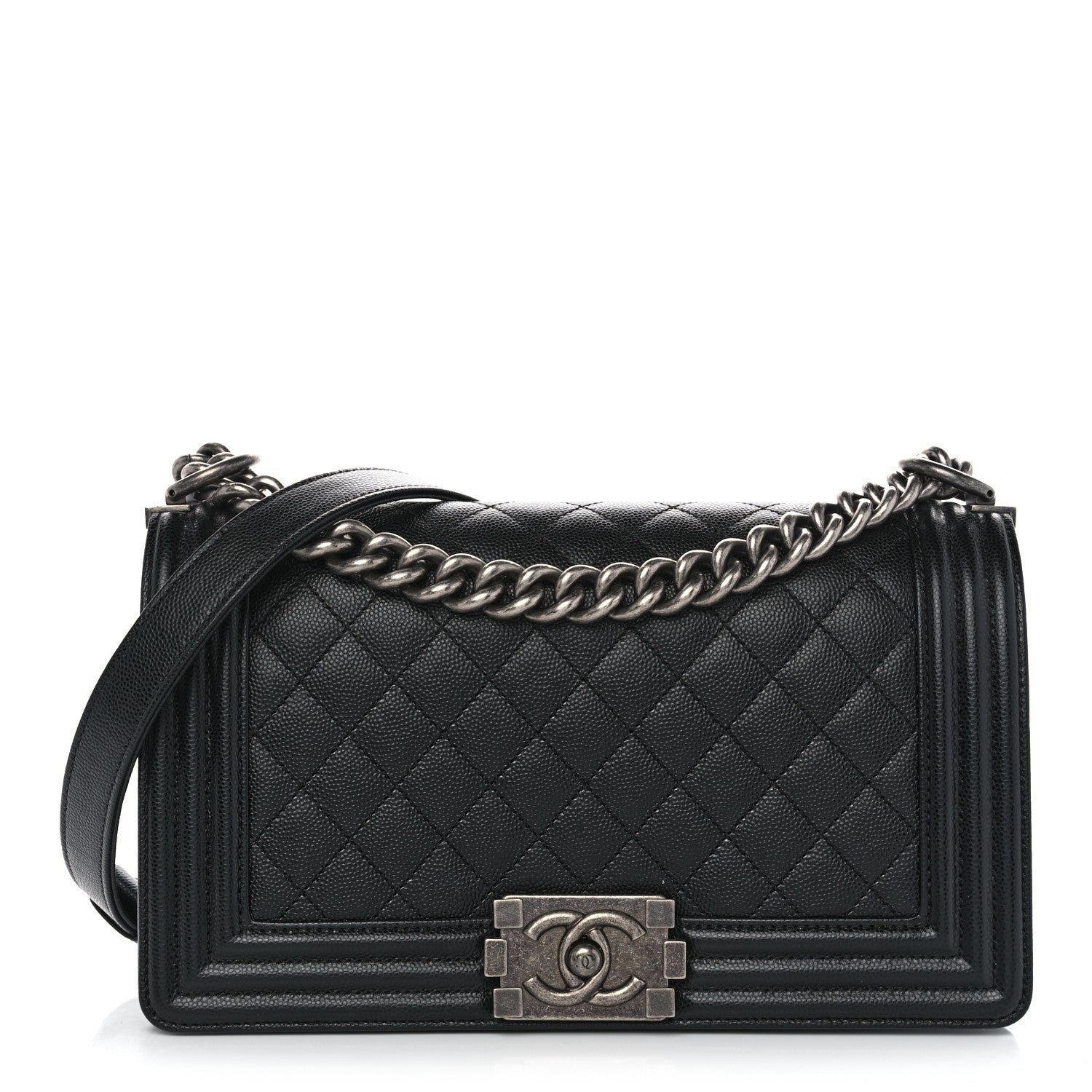 Chanel Caviar Quilted Medium Boy Flap Black 1 of 11