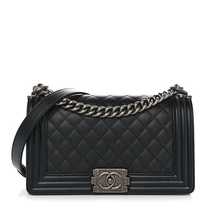 Chanel Caviar Quilted Medium Boy Flap Black 1 of 11