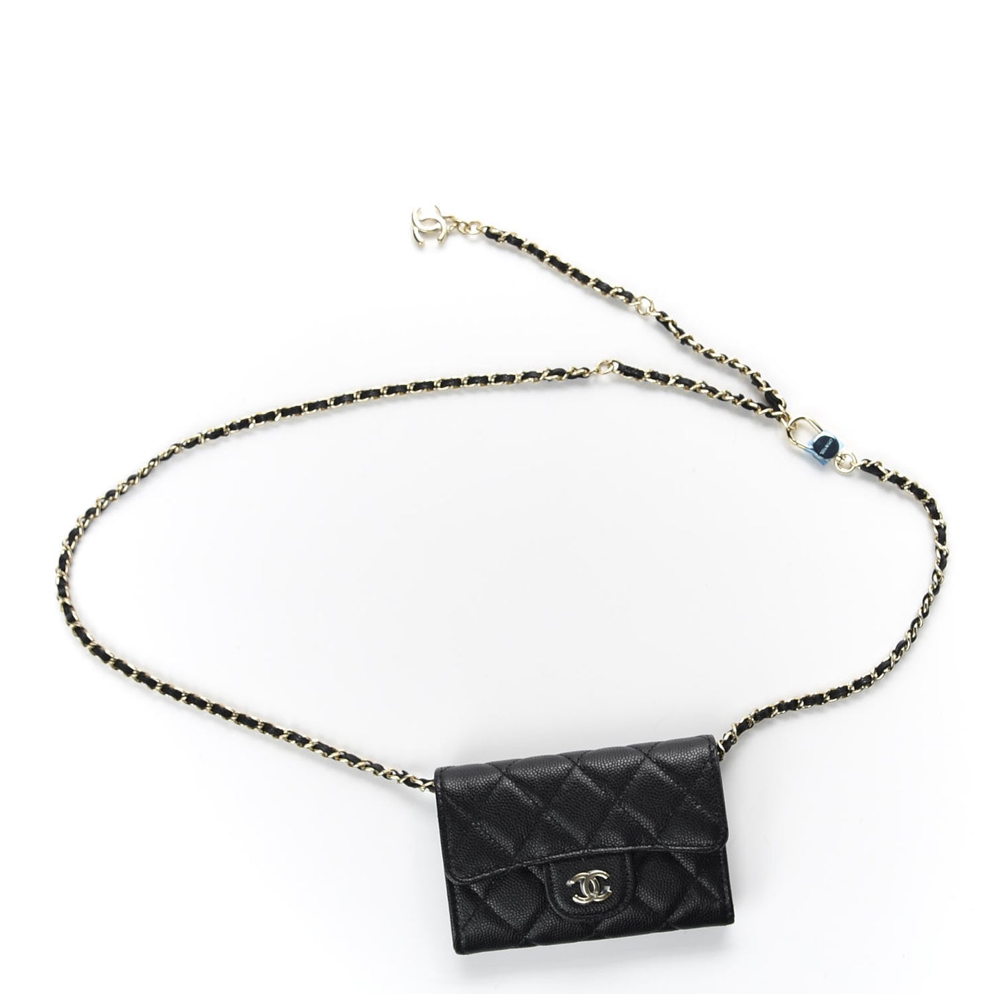 Caviar Quilted Belt Bag Black
