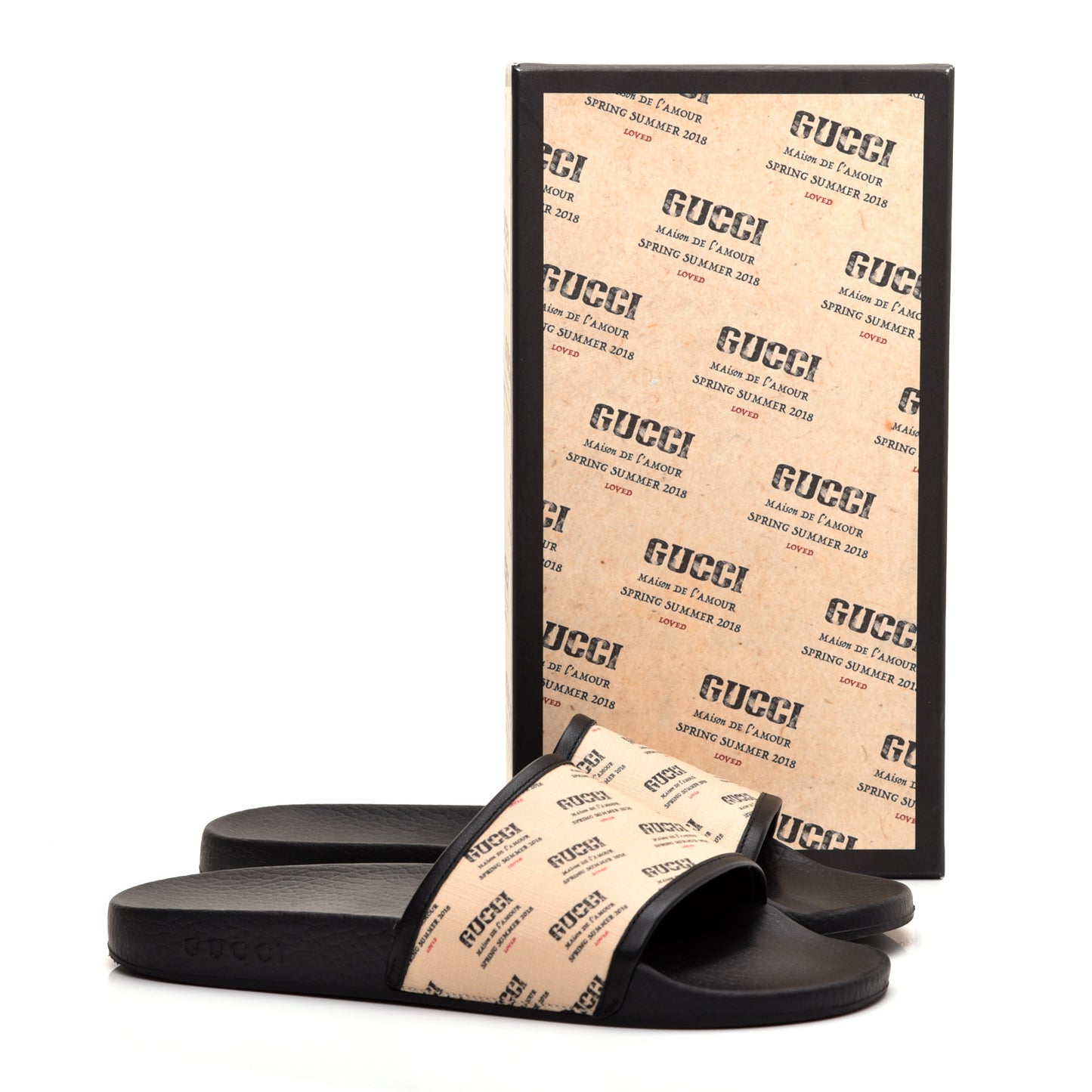 Supreme Canvas Stamp Print Pool Slide Sandals 42 Soy