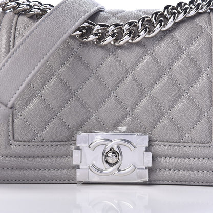 Chanel Caviar Quilted Small Boy Flap Grey 10 of 11