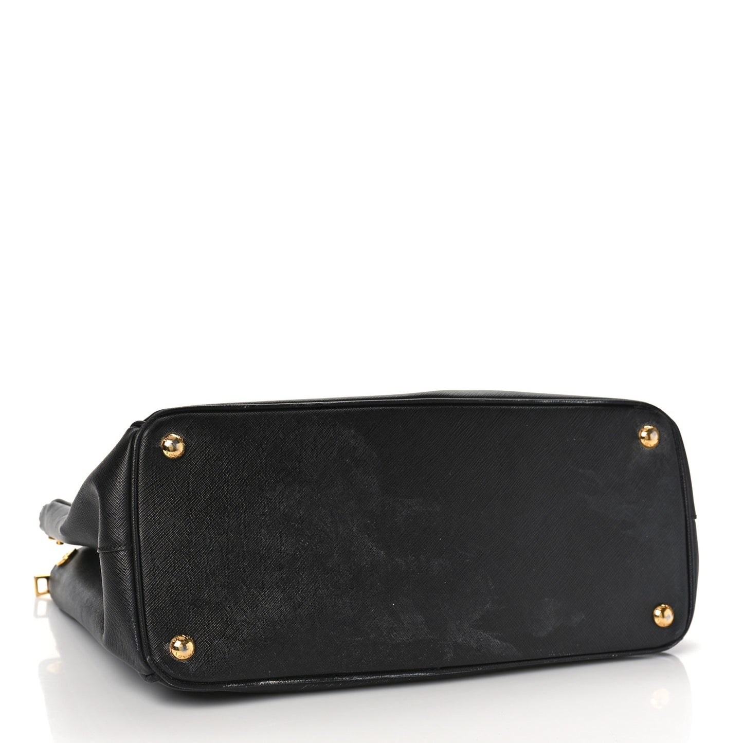Saffiano Vernice Medium Double Zip Tote Black