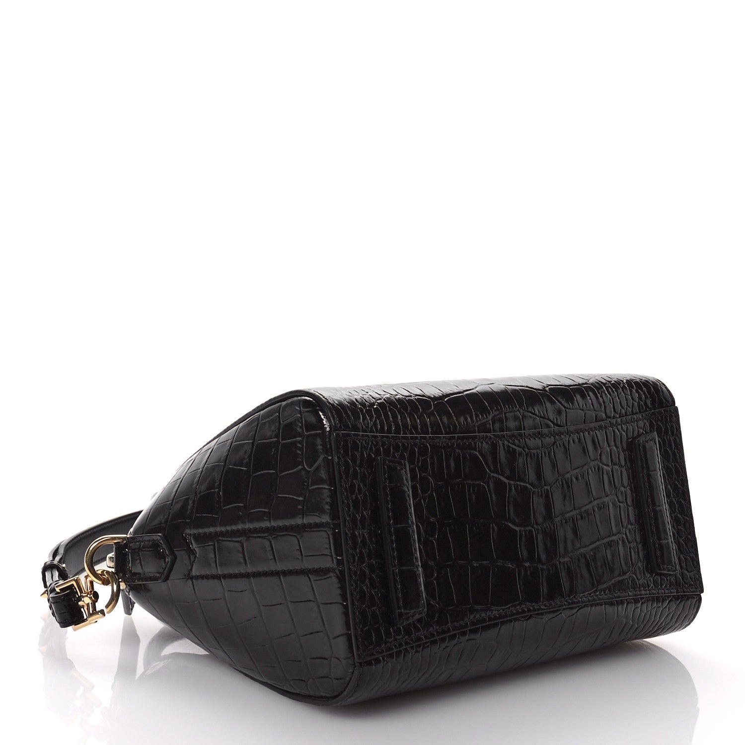 Givenchy Calfskin Crocodile Embossed Mini Antigona Black 4 of 11