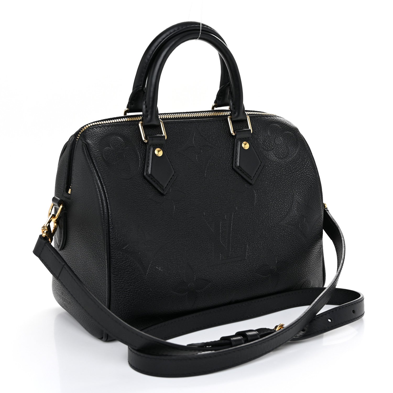 Louis Vuitton Empreinte Monogram Giant Speedy Bandouliere 25 Black 3 of 11