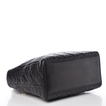 Christian Dior Lambskin Cannage Medium Lady Dior Black 4 of 13
