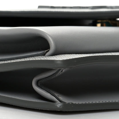 Prada Saffiano Calfskin Monochrome Envelope Crossbody Grey 8 of 9
