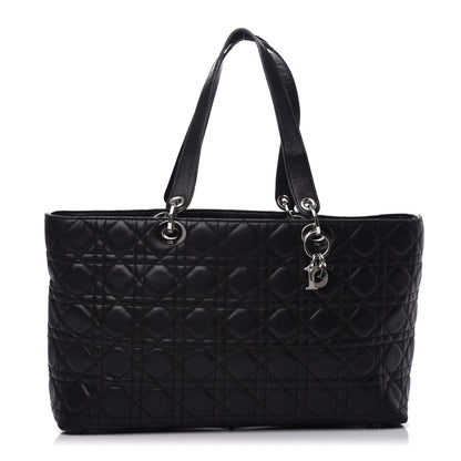 Christian Dior Lambskin Cannage Large Lady Dior Shopper Tote Black 1 of 11