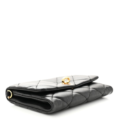 Dolce & Gabbana Lambskin Quilted Chain Shoulder Bag Black 4 of 9