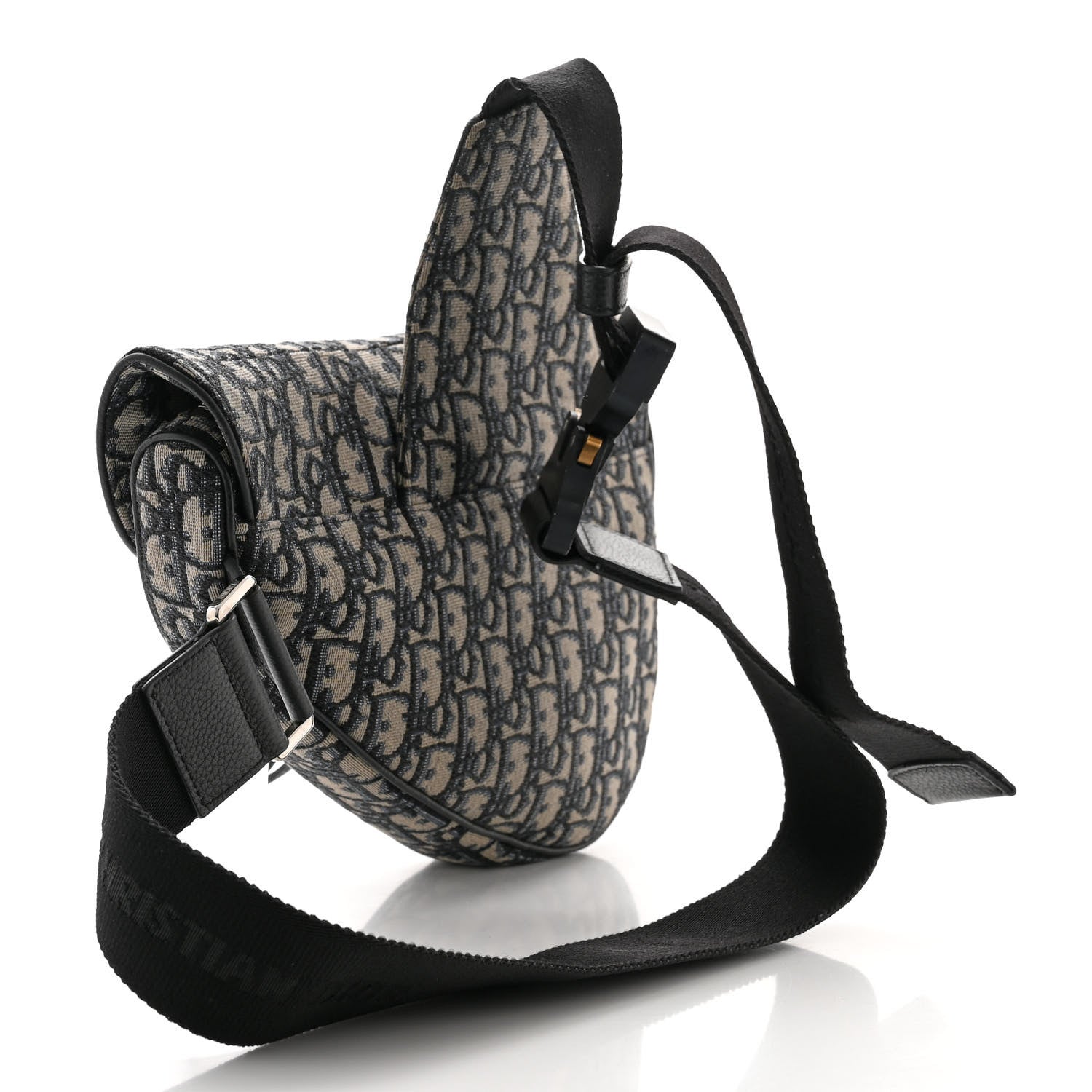 Christian Dior Oblique Mens Saddle Bag Black 3 of 12