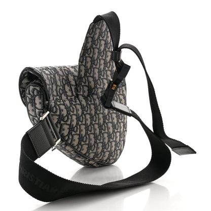 Christian Dior Oblique Mens Saddle Bag Black 3 of 12