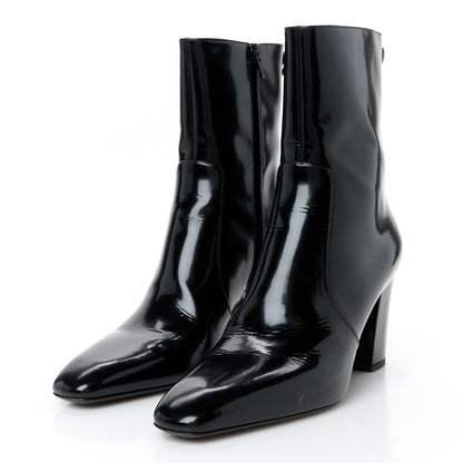 Saint Laurent Vitello Marilyn Betty 70 Ankle Zip Boots 39 Black 4 of 9