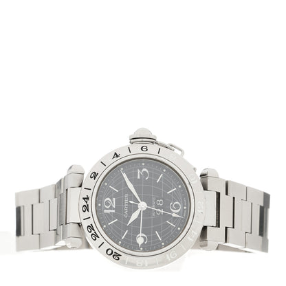 Cartier Stainless Steel 35mm Pasha C Big Date Automatic Watch Black 2 of 4