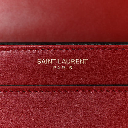 Saint Laurent Box Calfskin Monogram Medium Solferino Satchel Rouge Opyum 8 of 11