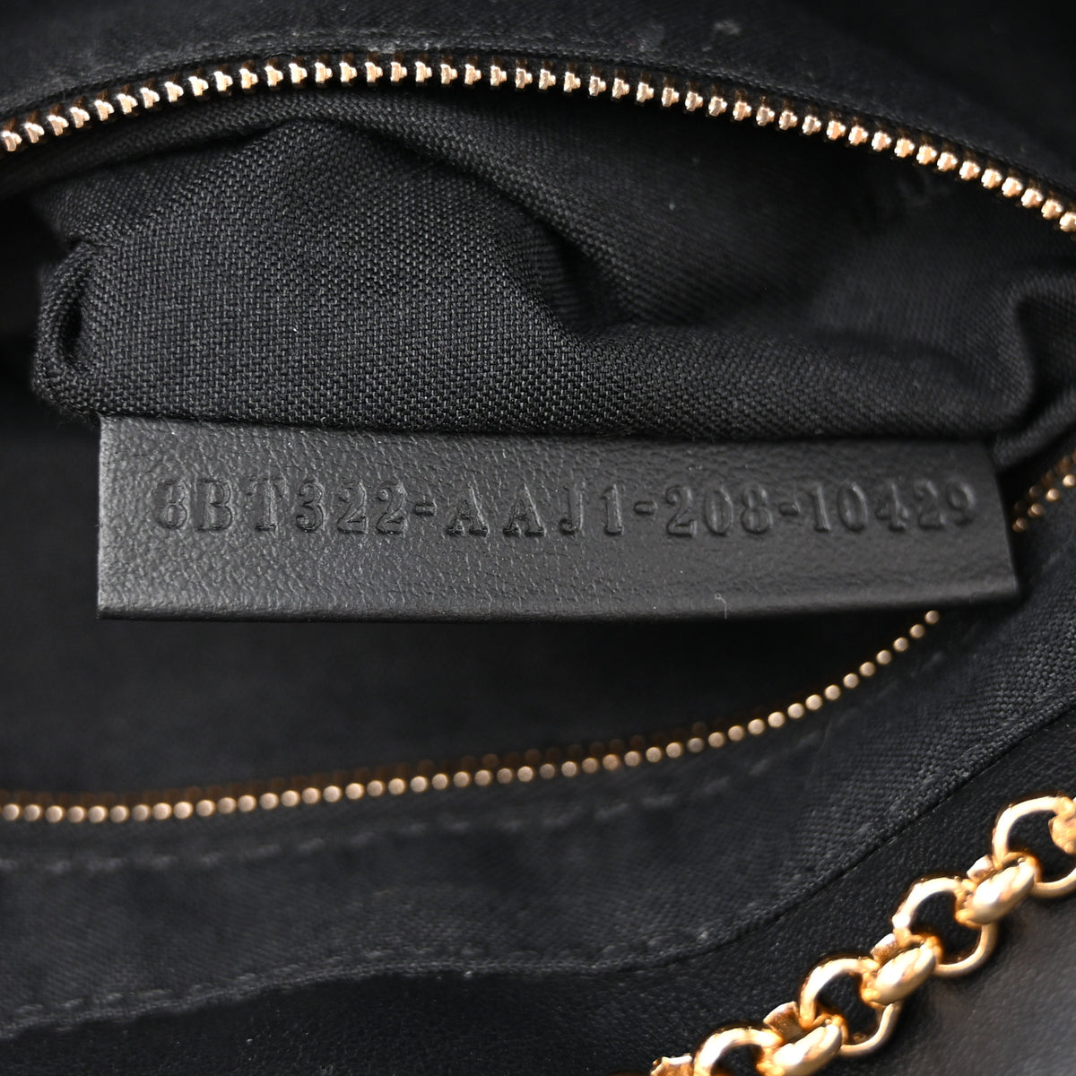 Fendi Vitello Grace King Karligraphy Chain Bucket Bag  Black Bisquit 7 of 15