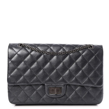 Chanel Metallic Calfskin Quilted 2.55 Reissue 227 Flap Charcoal 1 of 9