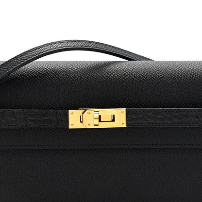 Hermes Epsom Matte Alligator Touch Kelly Wallet To Go Black 7 of 10