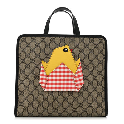 Gucci GG Supreme Monogram Childrens Chick Tote Black 1 of 10