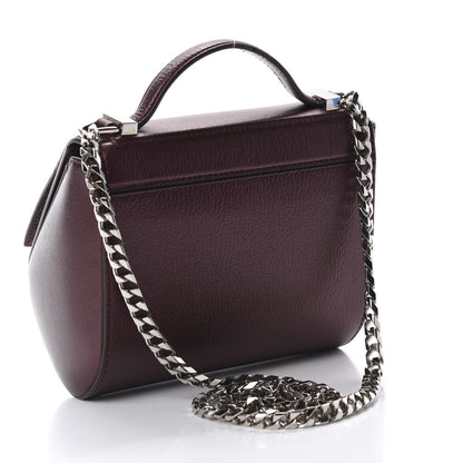 Givenchy Textured Calfskin Mini Pandora Box Chain Crossbody Bag Oxblood 3 of 10
