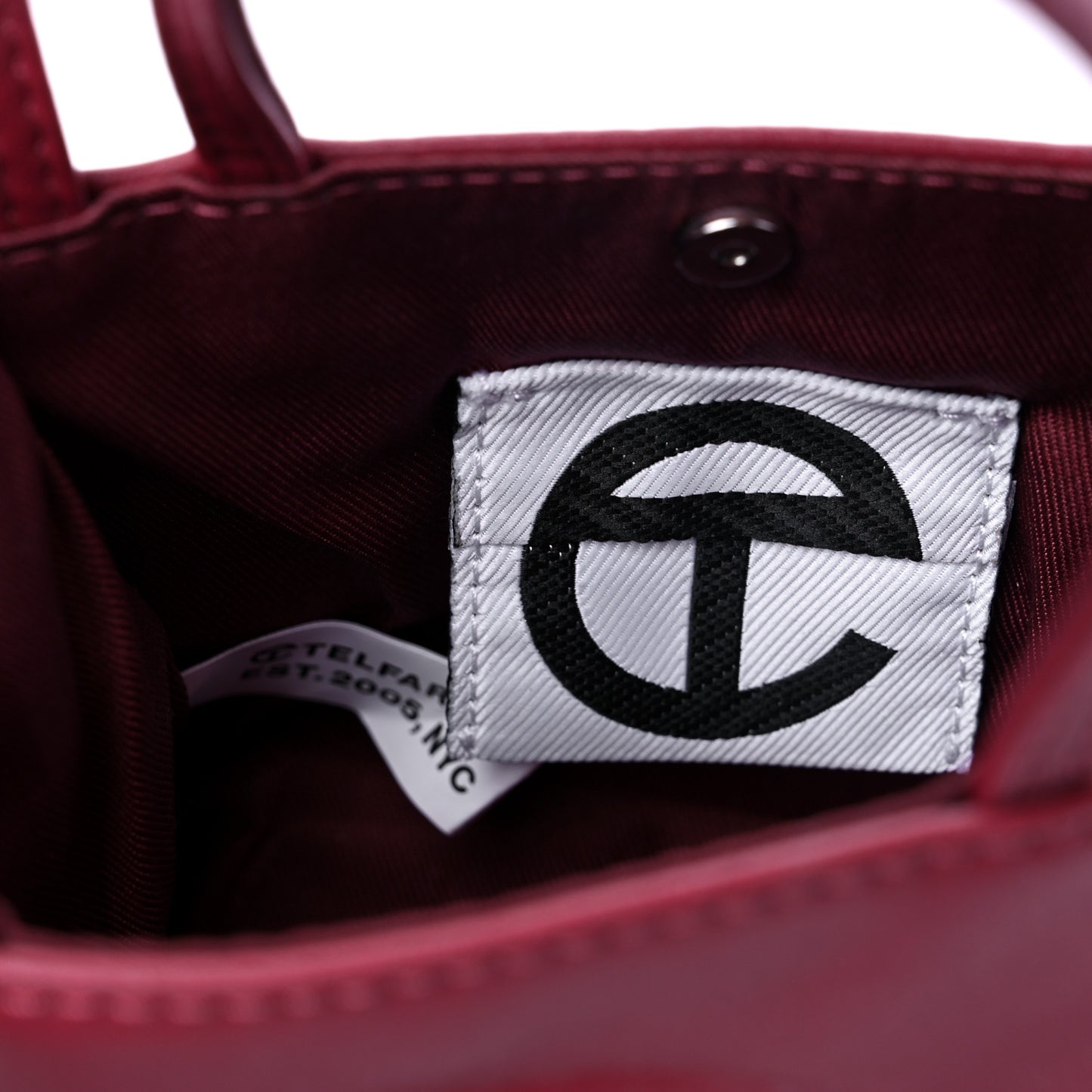 Vegan Leather Small Shopping Bag Oxblood