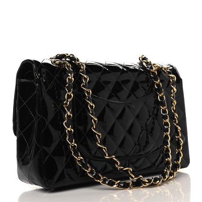 Chanel Patent Quilted Medium Double Flap Black 3 of 12