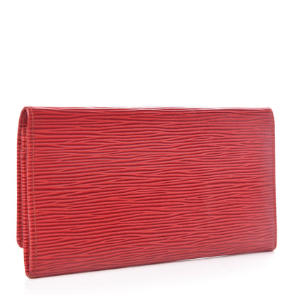 Louis Vuitton Epi Porte Yen 3 Cartes Credit Wallet Castillan Red 3 of 7