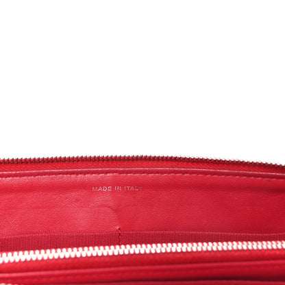 Chanel Lambskin Quilted Large Zipped Clutch Dark Pink 7 of 8