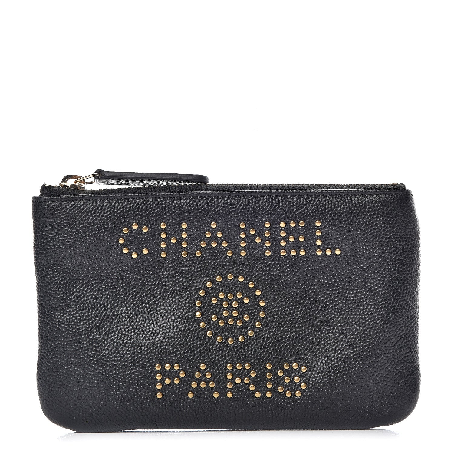 Chanel Caviar Studded Deauville Cosmetic Pouch Black 1 of 8