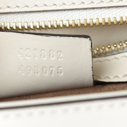 Gucci Calfskin Embroidered Small Sylvie Shoulder Bag White 8 of 11