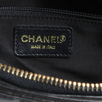 Chanel Lambskin Chocolate Bar Quilted Tote Black 6 of 7