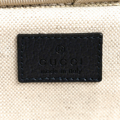 Gucci GG Supreme Monogram Textured Dollar Calfskin Web Ophidia Small Savoy Cabin Trolley Black Blue 5 of 10