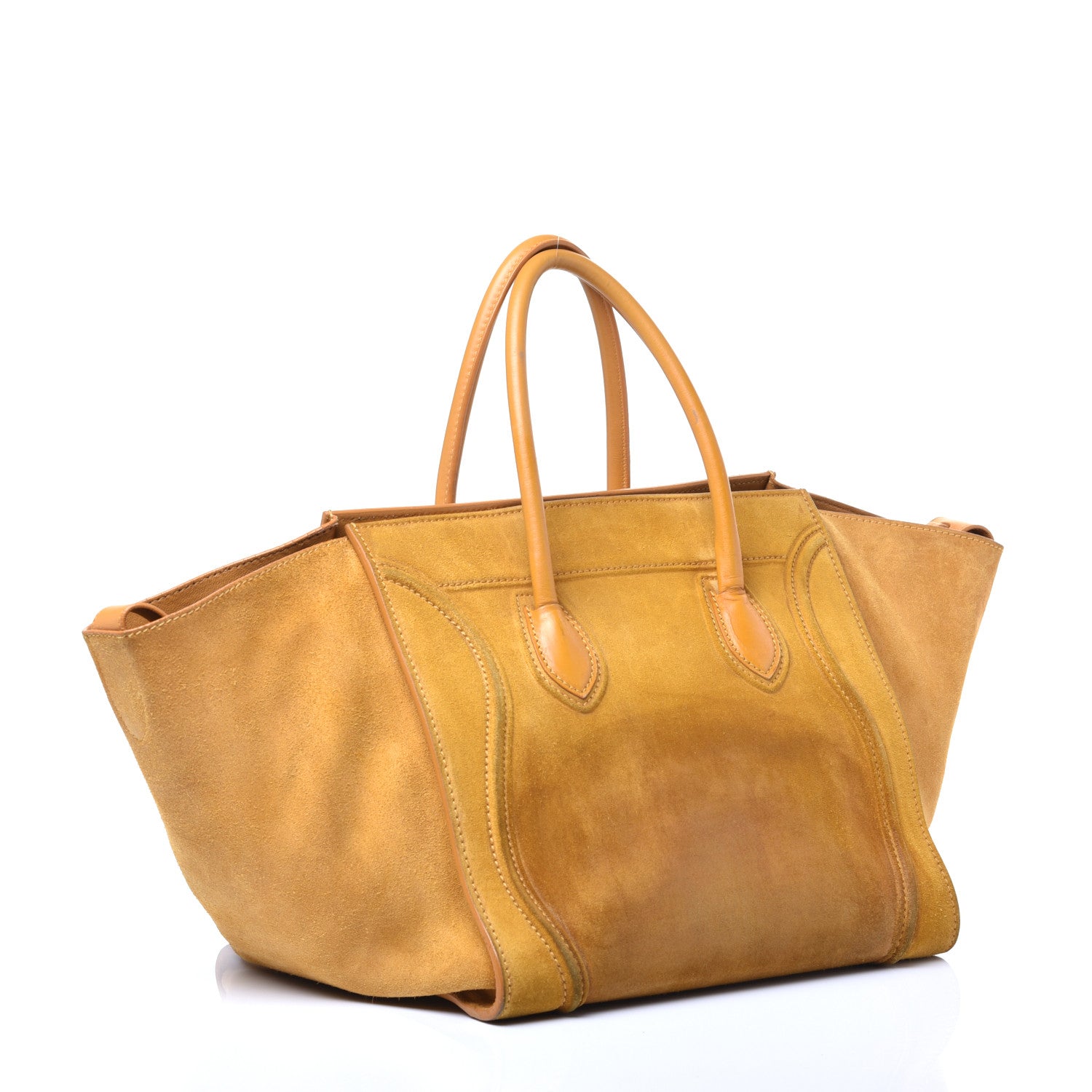 Celine Suede Medium Phantom Luggage Amber 3 of 13