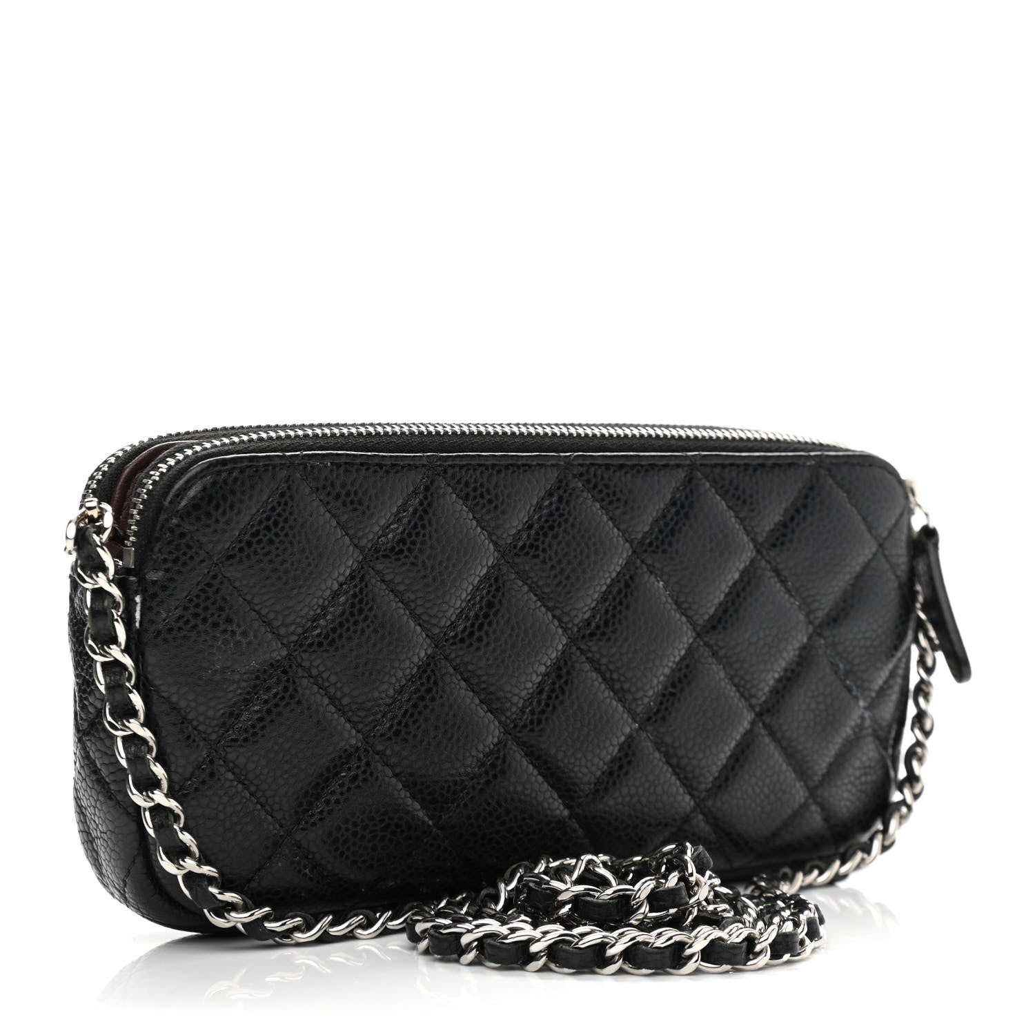 Chanel Caviar Quilted Small Clutch With Chain Black 3 of 14
