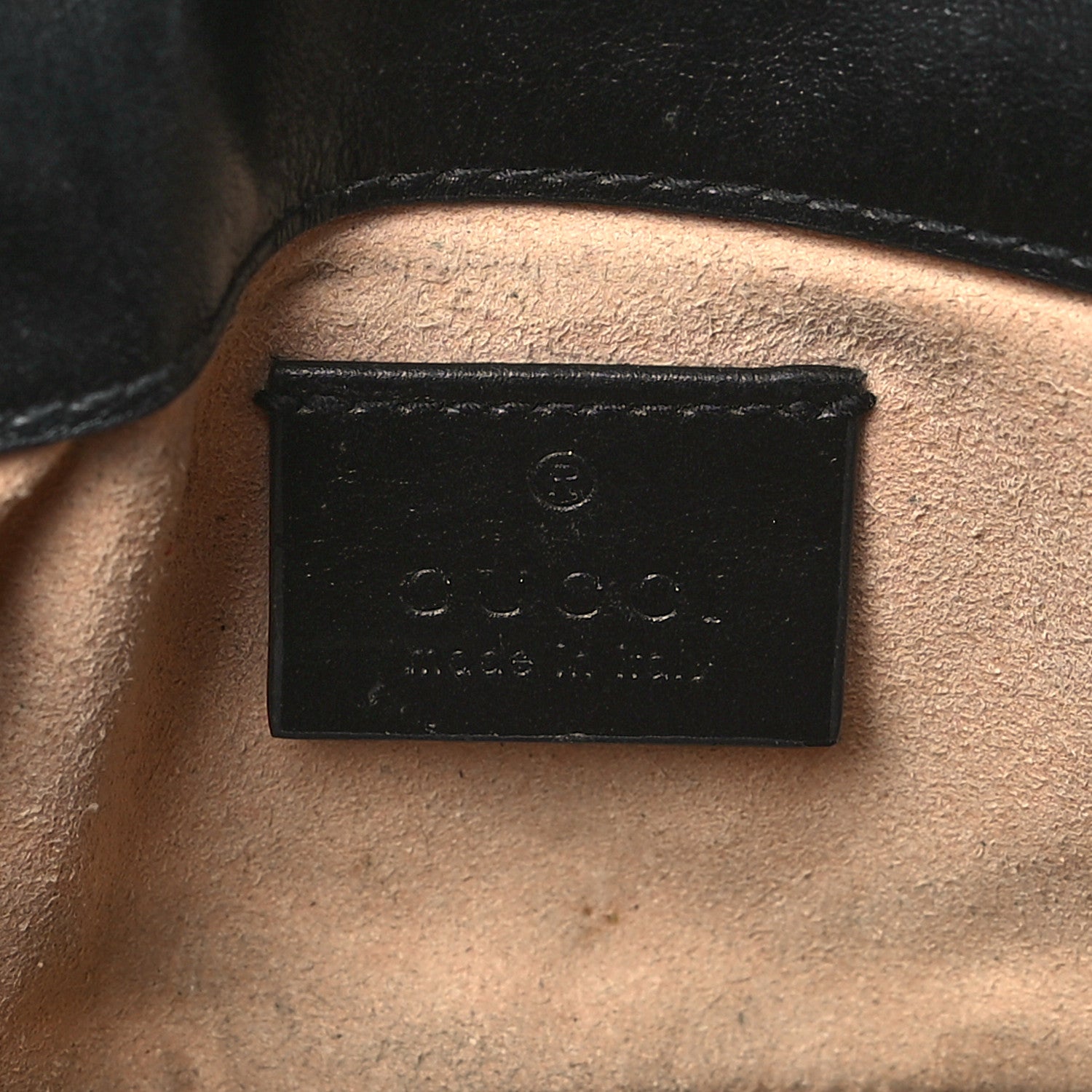 Gucci Calfskin Matelasse Super Mini GG Marmont Shoulder Bag Black 6 of 11