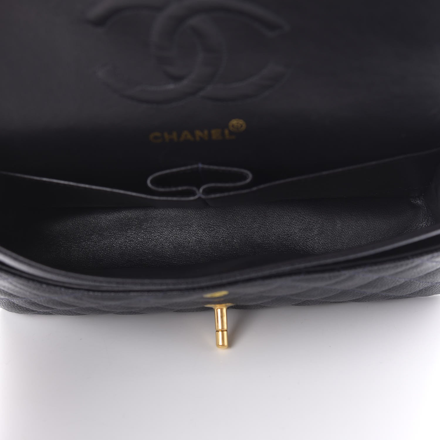 Chanel Caviar Quilted Medium Double Flap Navy 5 of 12