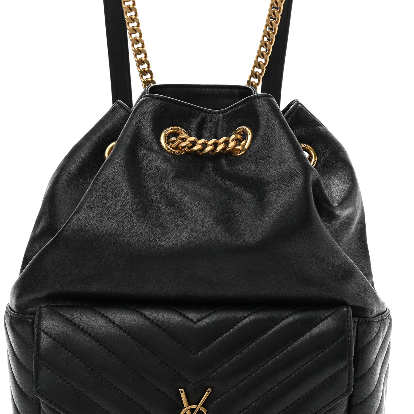 Lambskin Matelasse Monogram Joe Backpack Black