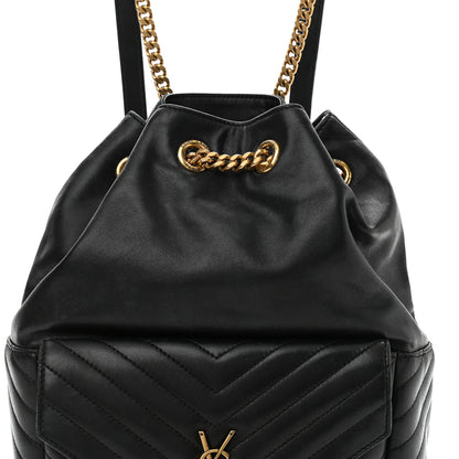 Saint Laurent Lambskin Matelasse Monogram Joe Backpack Black 8 of 10