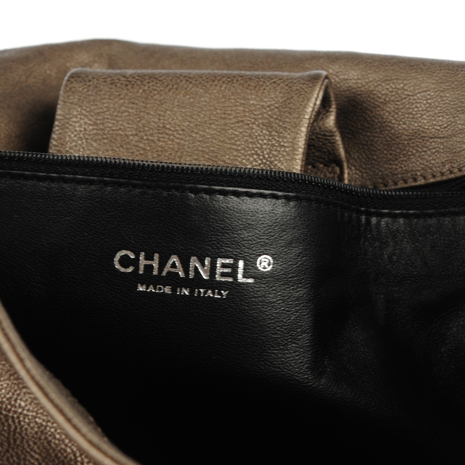 Chanel Metallic Goatskin Luxe Ligne Flap Dark Silver 6 of 7