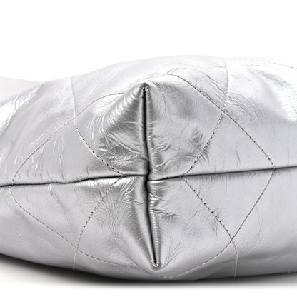 Chanel Metallic Calfskin Quilted Small Chanel 22 Silver 10 of 10