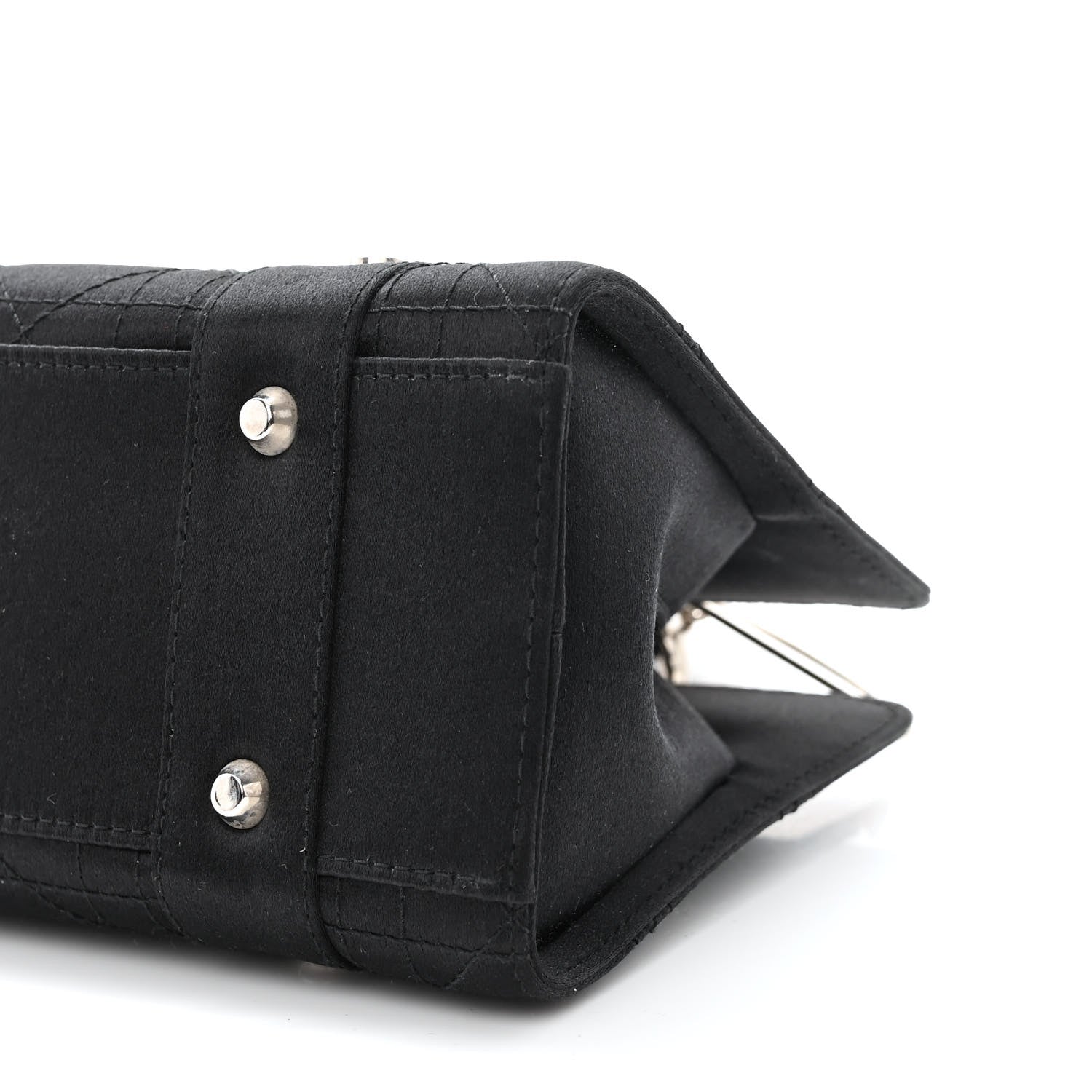 Christian Dior Satin Cannage Stitched Small East West Lady Dior Black 10 of 10
