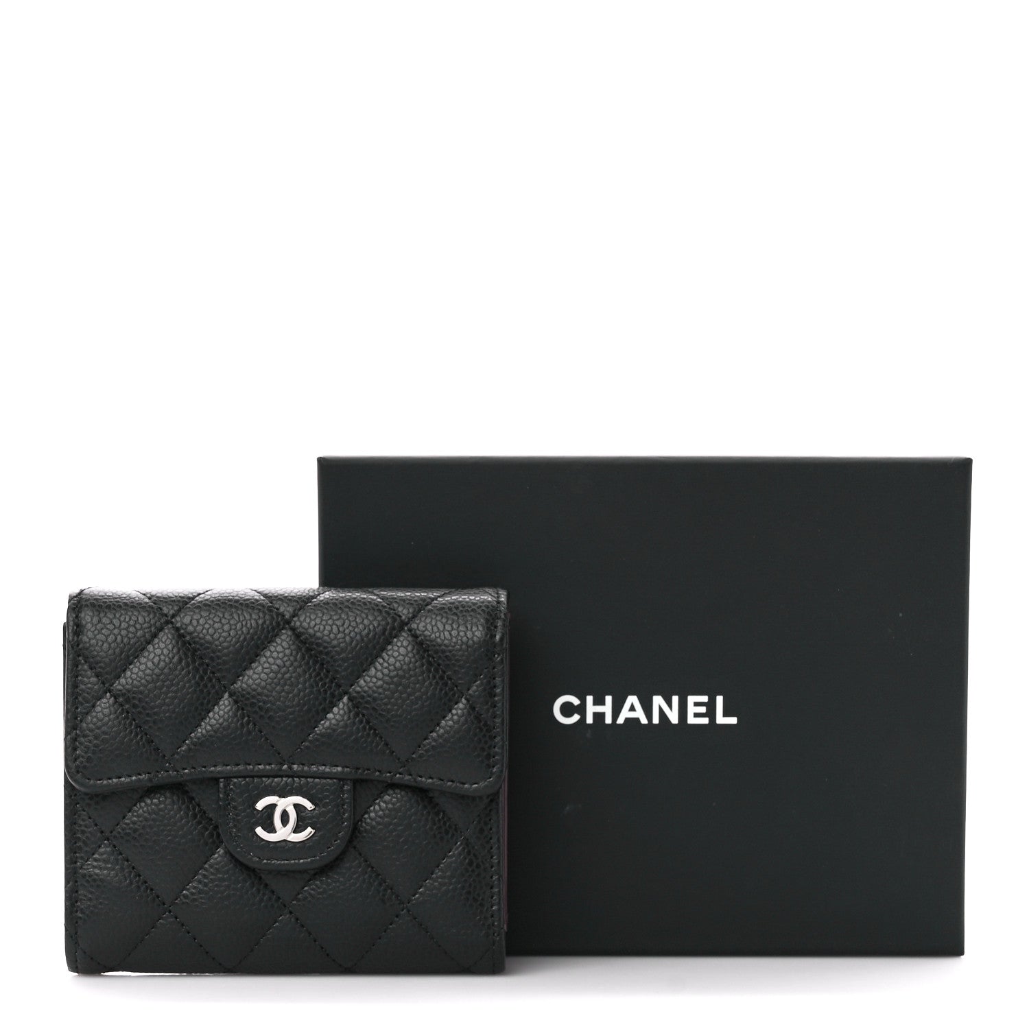 Chanel Caviar Quilted Compact Flap Wallet Black 13 of 13