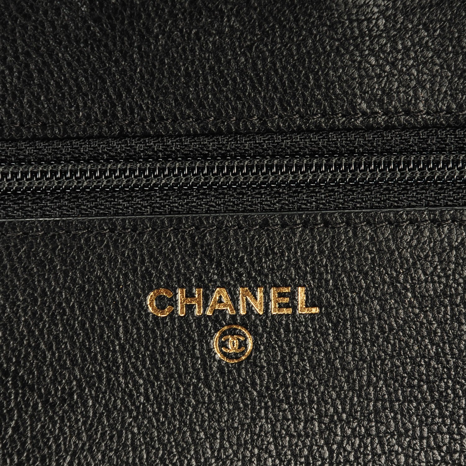 Chanel Patent Goatskin Quilted CC Eyelet Wallet On Chain Black 6 of 7