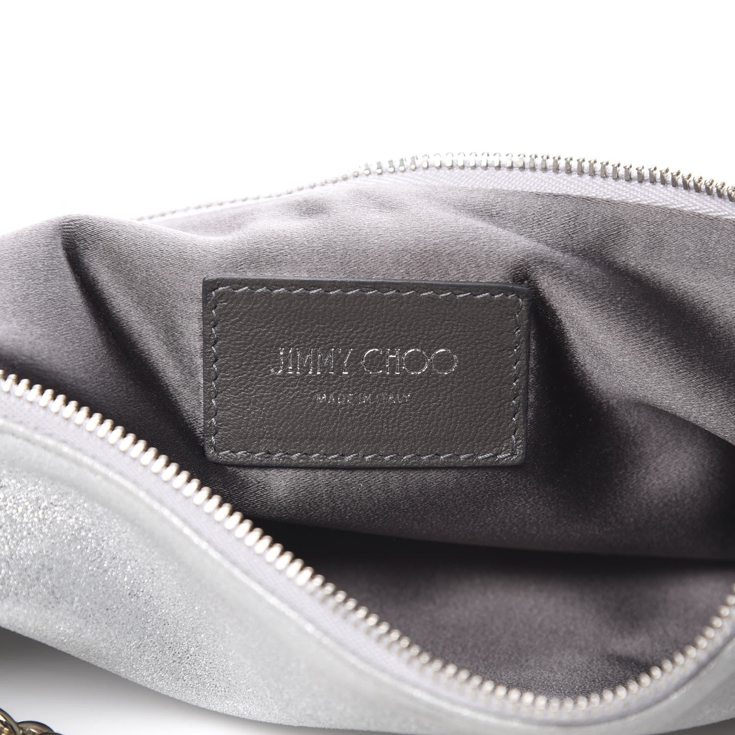 Jimmy Choo Metallic Goatskin Callie Mea Tassel Shoulder Bag Silver 6 of 11