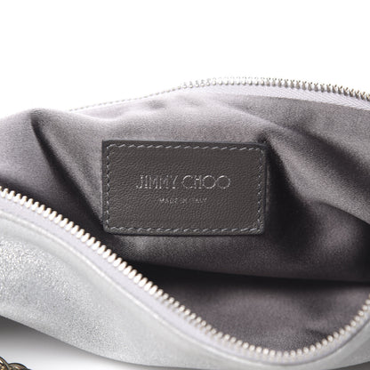 Jimmy Choo Metallic Goatskin Callie Mea Tassel Shoulder Bag Silver 6 of 11