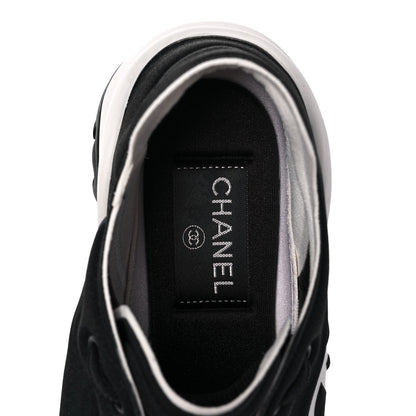 Chanel Lycra CC Sneakers 37.5 Black 6 of 8