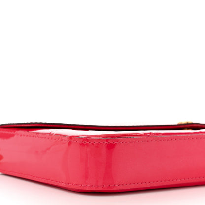Louis Vuitton Vernis Felicie Pochette Chain Wallet Hot Pink 10 of 11