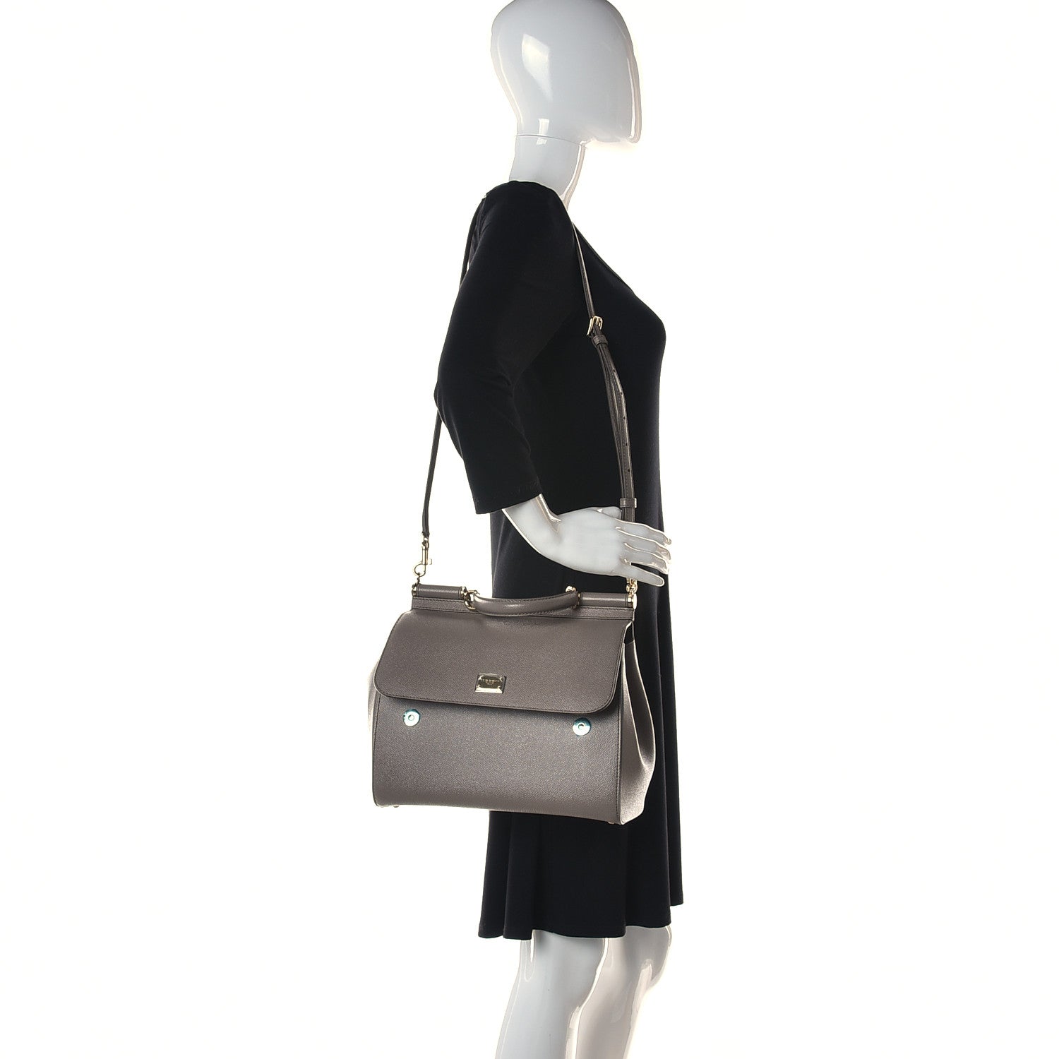 Dolce & Gabbana Dauphine Miss Sicily Satchel Grey 2 of 10