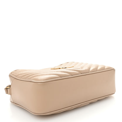 Saint Laurent Calfskin Matelasse Monogram Lou Camera Bag Dark Beige 4 of 13